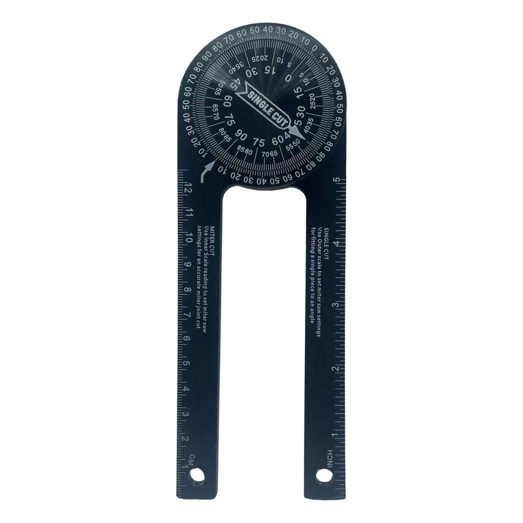 Aluminum Alloy Miter Saw Protractor with Multiple Scales Household Measurement Tool Suitable for Woodworking Metalworking