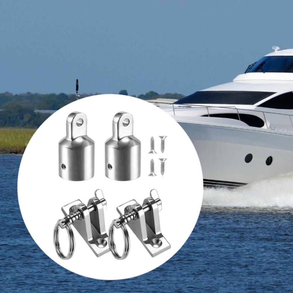 Комплект из 2 палубных петель и заглушек для проушин, подходит для 1-дюймовой трубы из нержавеющей стали