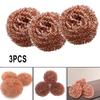 3x Copper-plated Wire Sponge Ball Iron Tip Nozzle Cleaner Slag Remover Tool