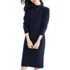 Knit Long Knee Childbirth Spring Party School for Easy To Care College Mature Pajama Top and Bottom Long with Sleeves Navy [J Scott] Dress,