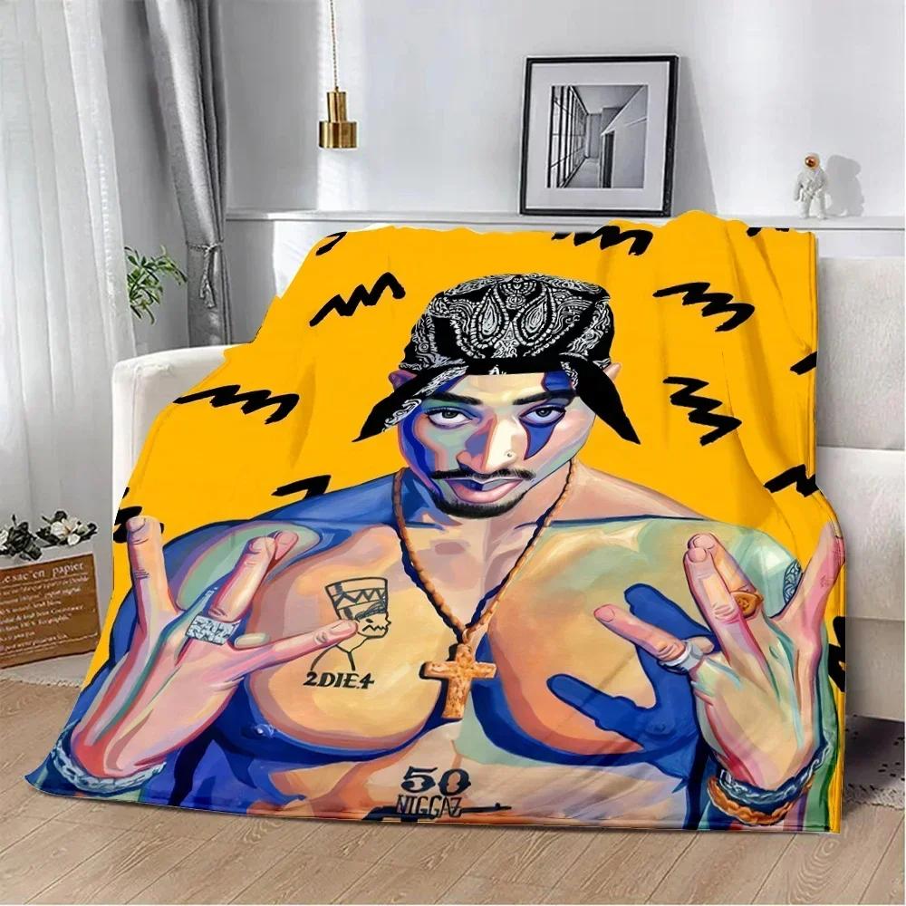 Модное одеяло с принтом рэпера Тупака Шакура 2Pac, пледы для пикника, теплое одеяло, мягкое и удобное, для дома, путешествий, подарок на день рождения