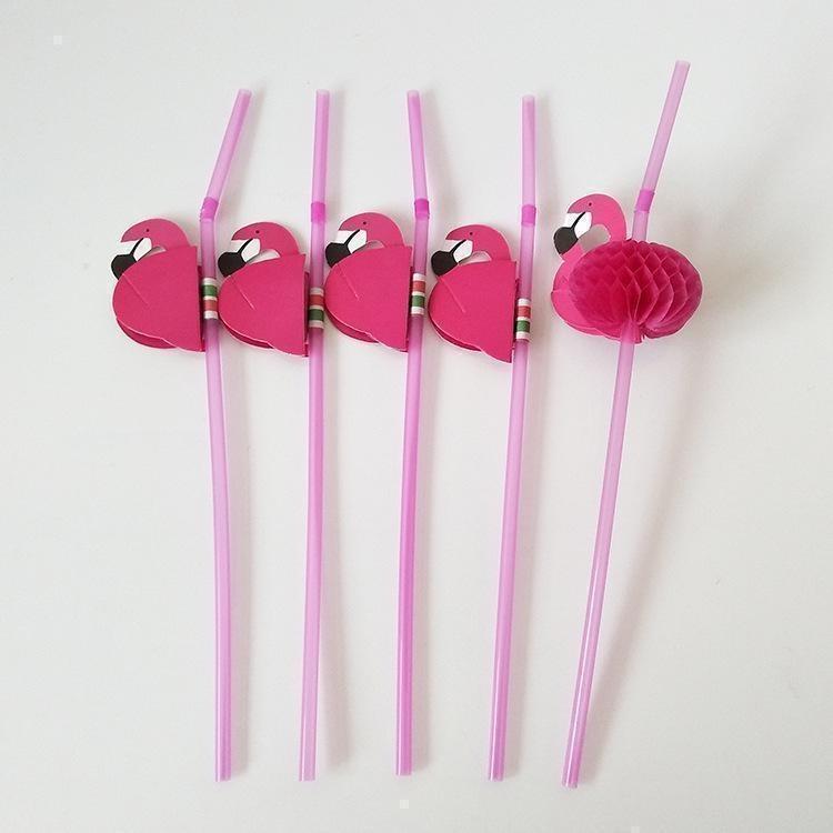 25 шт. Гавайские фламинго трубочки для питья пляжные вечеринки зонтики ананасовый сок-коктейль зонтики