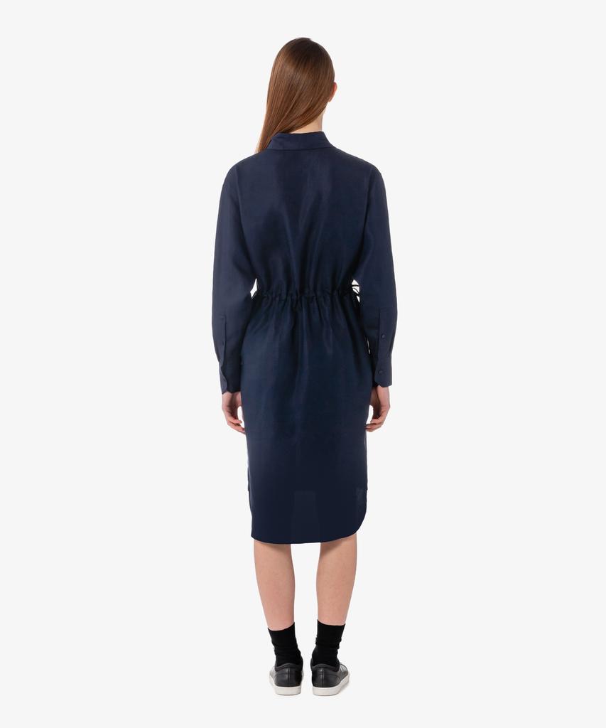 LACOSTE Женское платье-рубашка с длинным рукавом из смесовой льняной ткани Ef8271-56G 166