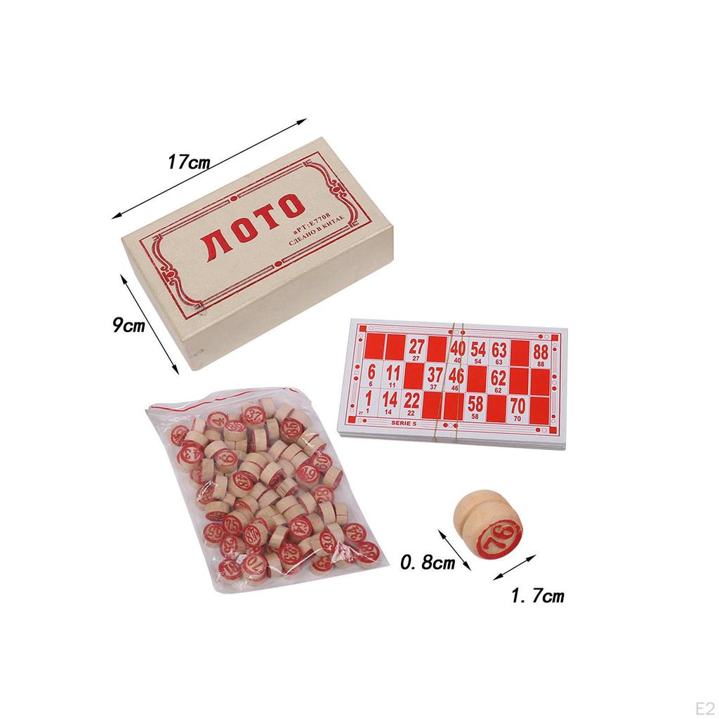 Русское Лото Бинго Игра Винтаж Деревянный Набор Веселые Классические Карты Традиционные Интересные
