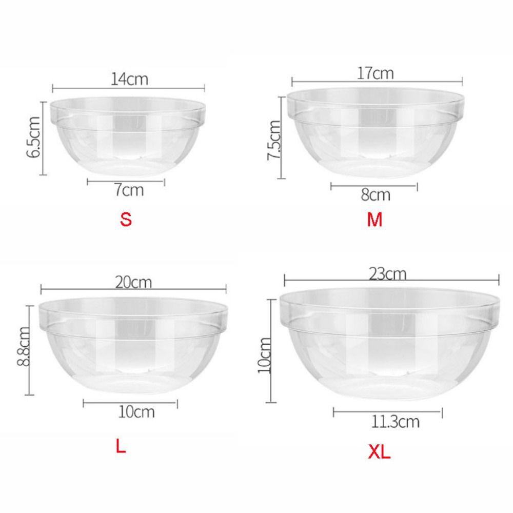 Thick Dessert Bowl Transparent Fruit Bowl Multipurpose Acrylic Salad Bowl  Kitchen