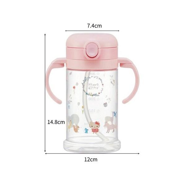 Соломенная бутылка для воды Skater, двуручная, в одно касание, 370 мл KSHW2N, Hello Kitty, 1 шт.