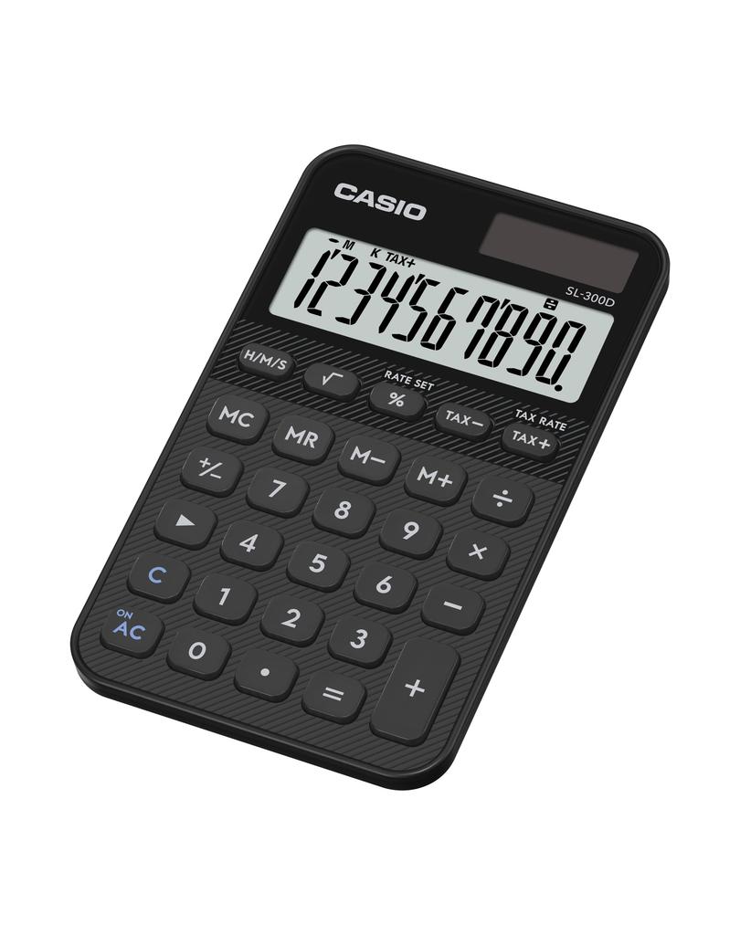 Casio Design Wallet 10 Calculator, Style, Colorful, Black, Digits, SL-300D-BK-N