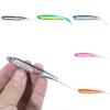 6Pcs/Set Multicolor 10cm Soft Lure Fish Jig Head Fishing Bait Tackle Tools