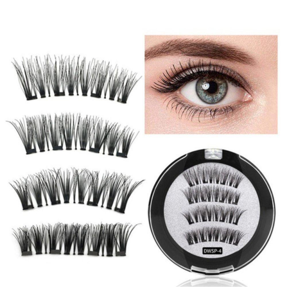 Накладные ресницы с полосками, накладные ресницы, накладные ресницы без клея, магнитные ресницы с аппликатором/зажимом