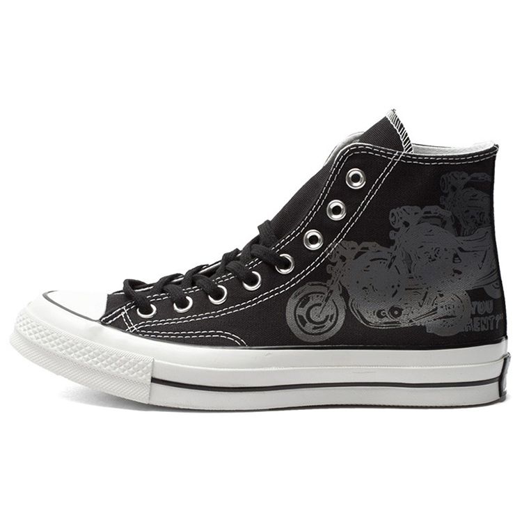 Converse Chuck Taylor All Star Холщовые Нескользящие Прочные Высокие Кеды для Скейтборда Унисекс Кроссовки Черные Белые 147122C