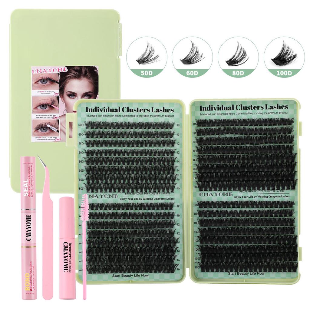640 Tufts Diy Single Tufts Of False Eyelashes Natural Thick D-Song Segmented Grafting Eyelashes