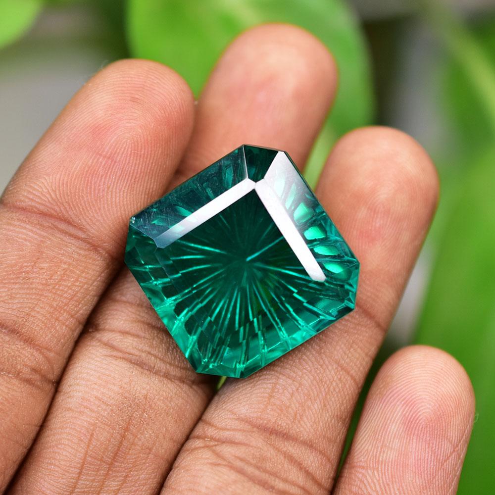 Natural Green GARNET 45.15 Ct Square Cut Flawless Loose Gemstone