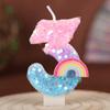 Rainbow Numbers Birthday Candles Cake Party Decoration Birthday Handmade Candles 0-9