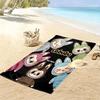 Custom NameLabubu Costume Beach Towel Soft Microfiber Summer Towel Quick Dry Absorbent Towel for Beach Swimming Pool Travel