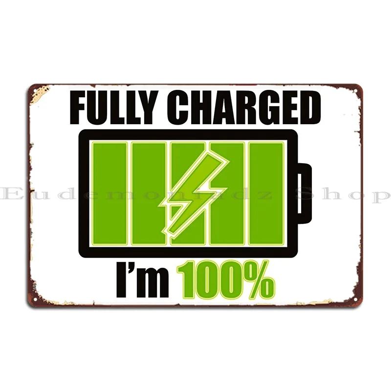FullyChargedBattery Auraclover Metal Sign Kitchen Garage Customized Wall Custom Pub Tin Sign Poster