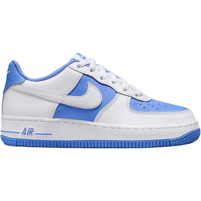 Nike Air Force 1 Low top Skateboard Shoes White Blue Unisex Kids' HV0936-100