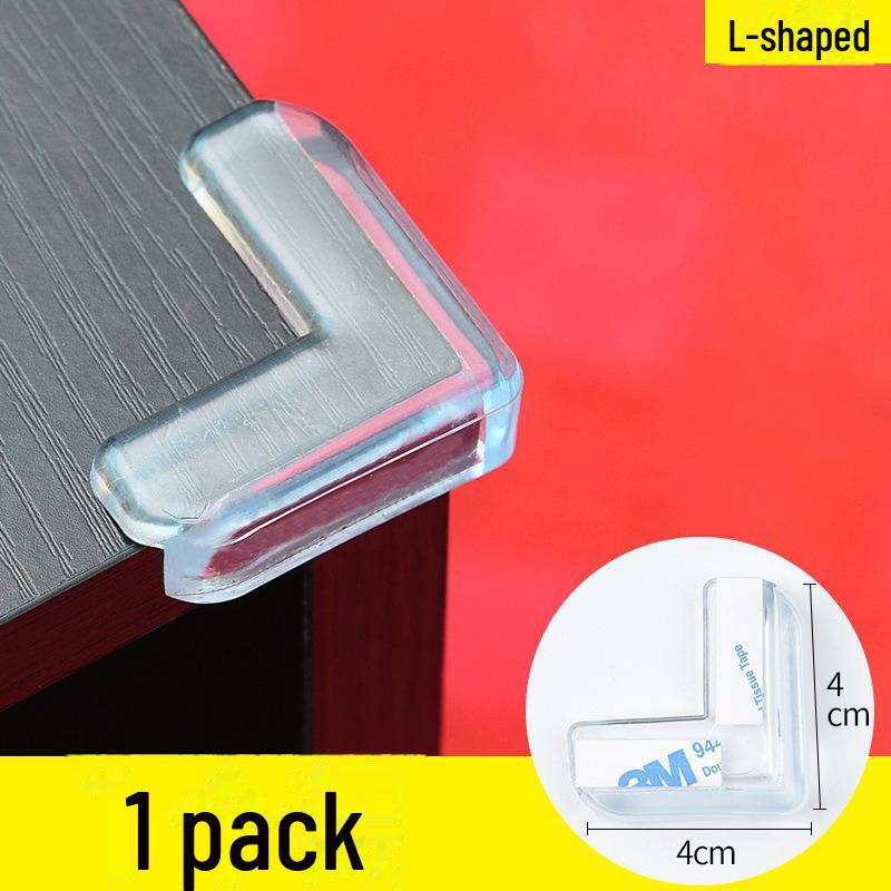 Прозрачный силиконовый протектор для углов стола от столкновений 