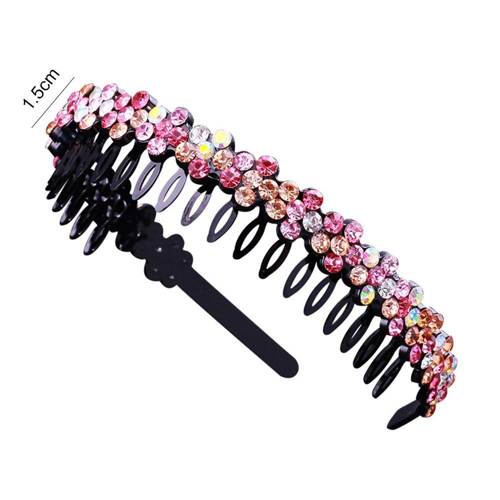 Headwear Hair Accessories Hair Band Hoop Tooth Comb Headband Rhinestone Hairband Crystal Flower
