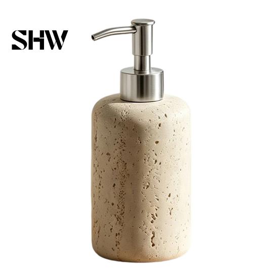 Easy to Refill Soap Dispenser Resin Refillable Dispenser, Liquid Hand Shampoo Container, Empty Pump Lotion Bottle for Bathroom Kitchen Countertop Leak