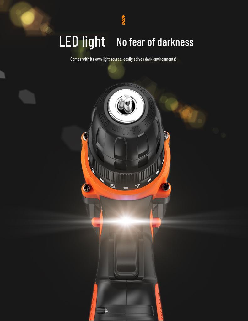 Cordless Drill & Electric Screwdriver Set with Lithium Battery - Complete Hardware Toolbox & Power Tools Gift Set