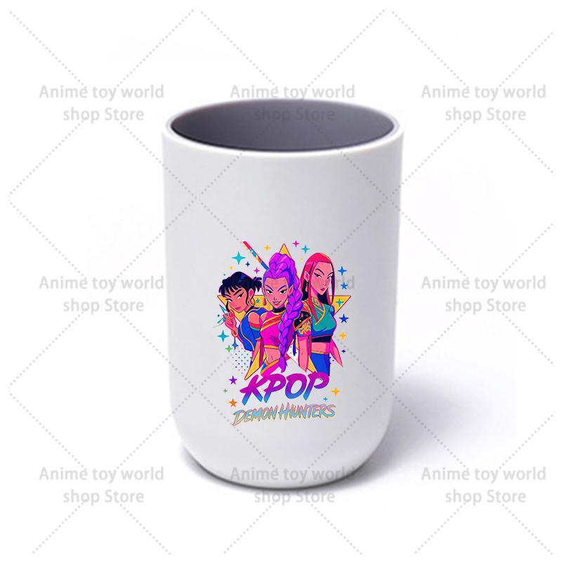 KPop Demon Hunters Hot Movies Water Cup Toothbrush Cup Cartoon Anime Mouthwash Cup Children's Water Cups Boy Girl Birthday Gifts