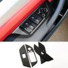 4pcs For E84 X1 2011-2015 Carbon Fiber Car Refit Interior Window Lifter Control Switch Panel Sticker Auto Accessories