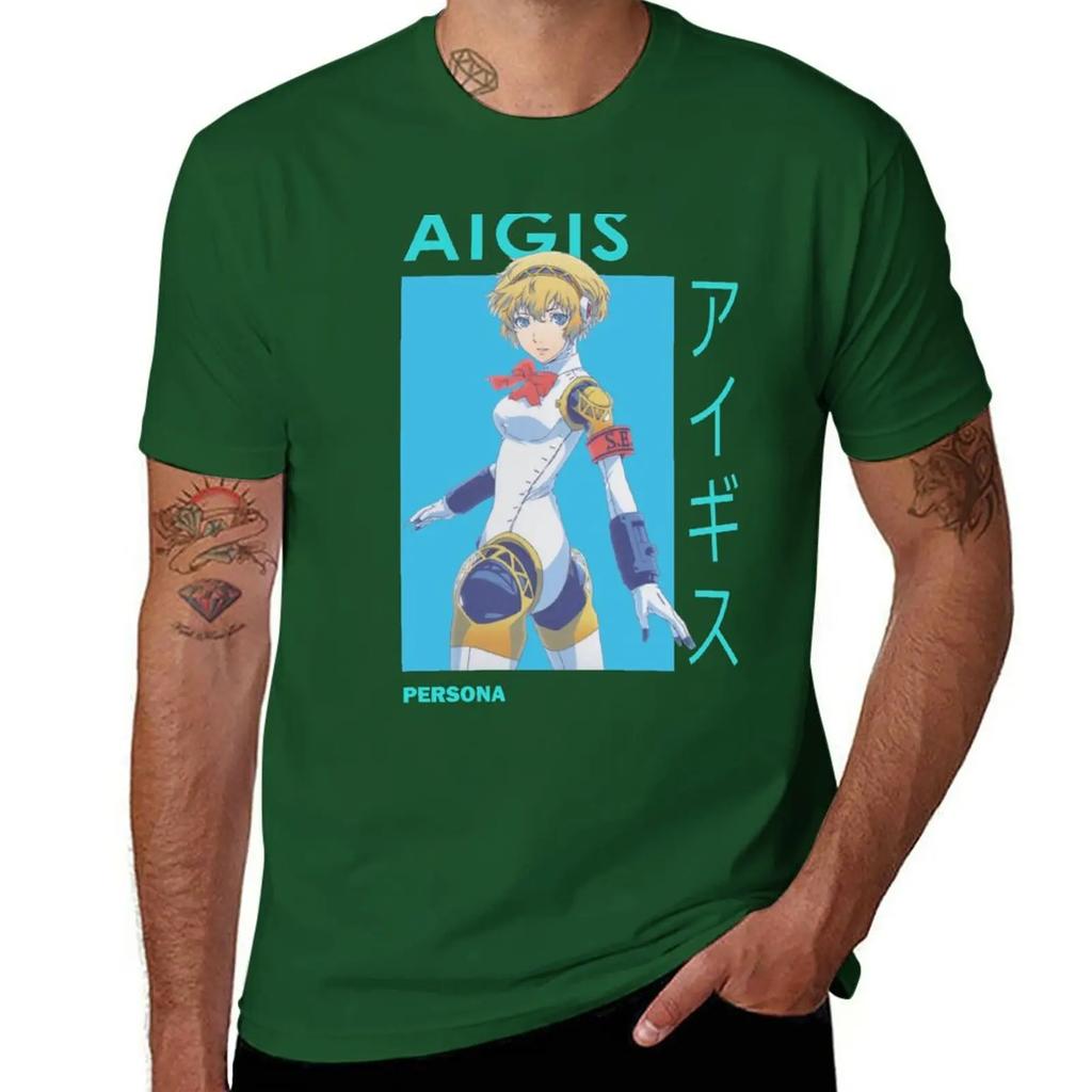 Айгис SEES Ай-тян Эгида Persona 3 Футболка летний топ милая одежда однотонная кастомная хлопковые футболки