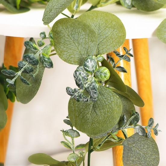 Искусственная эвкалиптовая гирлянда, лозы ручной работы, реалистичный вид, яркий цвет, не требующие ухода листья эвкалипта, искусственные растения