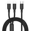 Кабель USB Type-C 50/120 см, 1 на 2 USB-C TypeC на Micro USB, зарядный шнур для зарядки телефона в машине