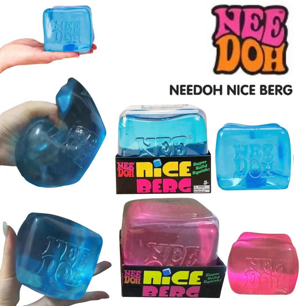 NeeDoh Nice Berg Сенсорный Сниматель Стресса Игрушка-Фиджет для Тревожности и Концентрации Настольный Сенсорный Куб Подарки