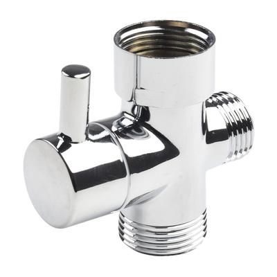 Хромированный латунный переключающий клапан 1/2" и 3/4" соединитель Т-образный переходник 3 выхода