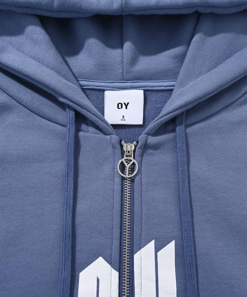 Открытый двор(Ой) Толстовка Opyd с молнией и логотипом - Paul Blue
