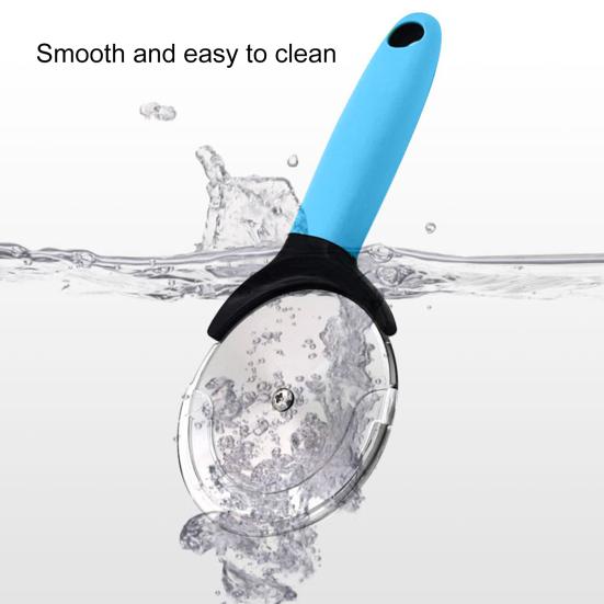 Нож для пиццы с защитной крышкой, острый край, эргономичная ручка, гладкая режущая поверхность, устойчивое к ржавчине колесо для пиццы, кухонный гаджет