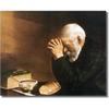 Daily Bread Man Praying at Table Grace Religious Wall Picture 8x10 Art Print