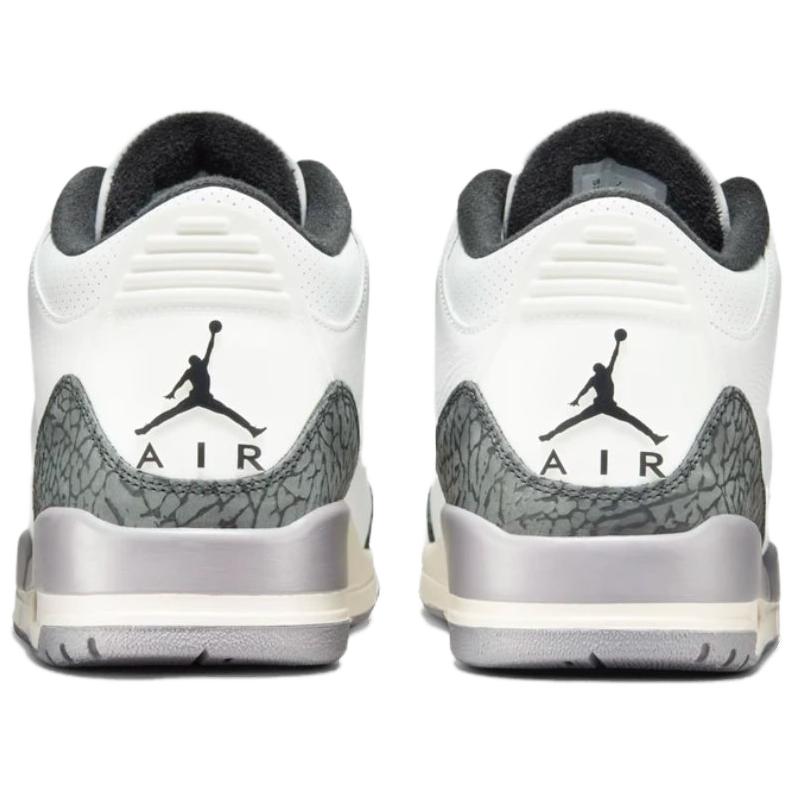 Air Jordan 3 Retro Cement Grey Мужские кроссовки Белый Summit-White Fire-Red CT8532-106