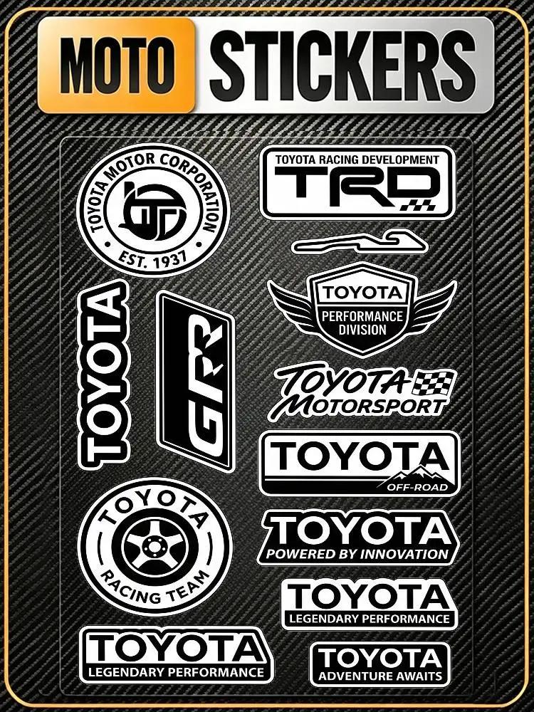 ДЛЯ TOYOTA TRO GR Светоотражающая Водонепроницаемая Наклейка Повышенной Видимости Наклейка для Скрытия Царапин Подходит для Автомобиля Мотоцикла Шлема Холодильника