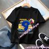 Minionses Cotton TShirt Anime Cartoon Print Tops Summer Kawaii Fashion Casual Short Sleeve Number 19 Birthday Clothes Gifts