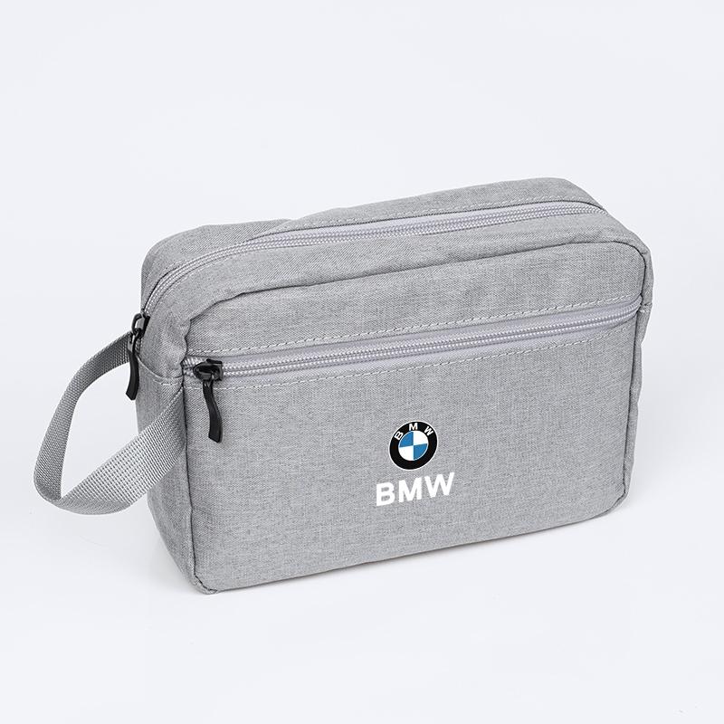 BBIP8 BMW Handbag Canvas Fabric Car Organizer Bag For BMW M i4 G26 F40 F11 E46 E60 E70 G30 X3 X5 Car Storage Bag Accessories keychain