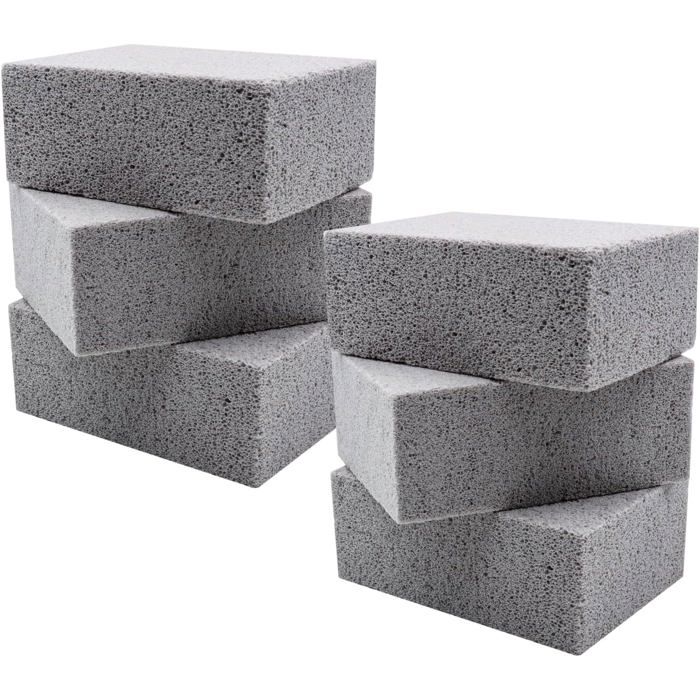 6Pcs Grill Nettoyage Pierre Réutilisable Blocs Briques de Nettoyage Griller Pierre Nettoyant
