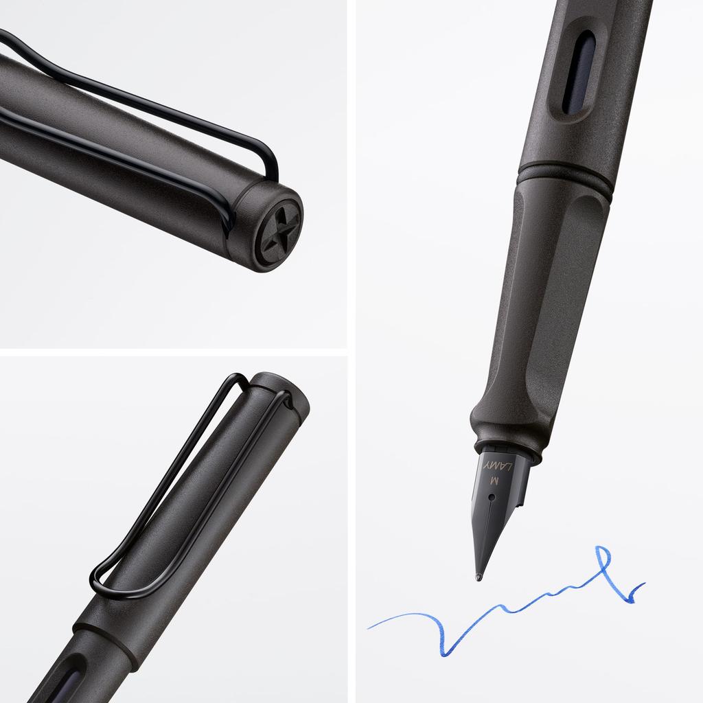 Lamy Safari Umbra Fountain Pen Ergonomic Grip and Polished Steel Nib Size M Perfect for Writing and Calligraphy LAMY T 10 Blue with Ink Cartridge -