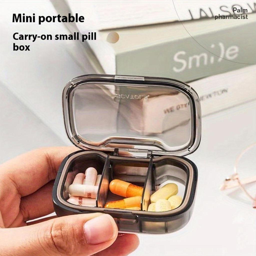 3 Grids Pill Box Mini Medicine Case Tablet Pill Organizer Case Dispenser Travel Tablet Holder Container Medicine Drug Storage Box