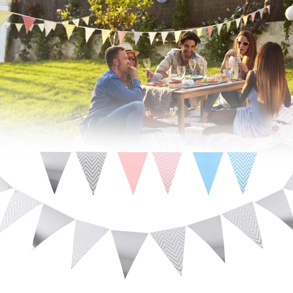 Pennant Wedding Room Children\'s Room Birthday Party Dress Up Supplies Wavy Pull Flag Pennant Bunting