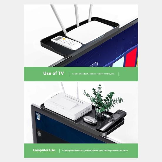 1/2Pcs Universal TV Top Shelf Router Organizer Strong Load-bearing Easy To Install Adjustable Monitor Top Shelf TV Top Storage Bracket