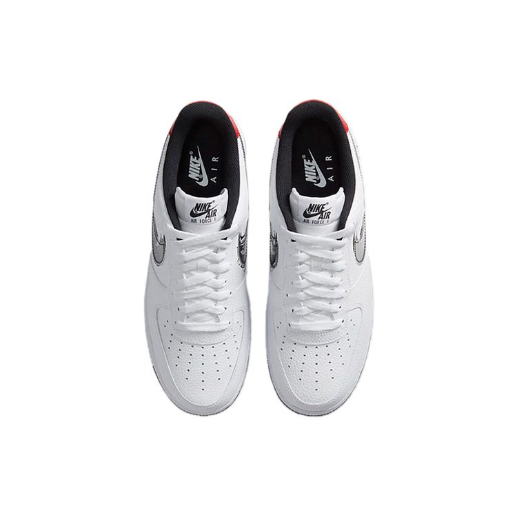 Nike Кроссовки унисекс Air Force 1 Low Brushstroke — белые, красные, черные DA4657-100