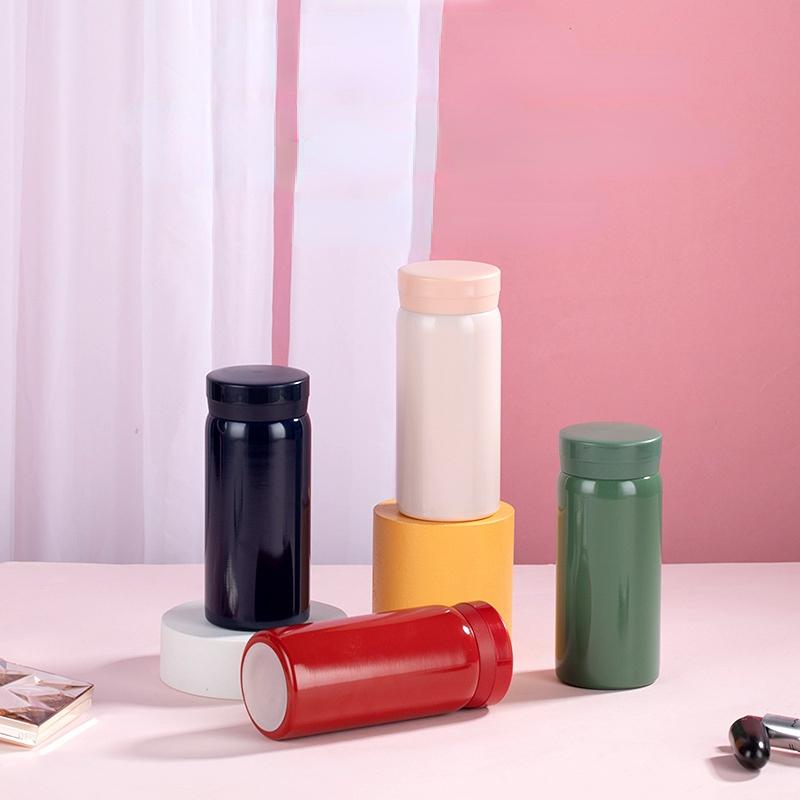 Портативная чашка для воды, термос, 280 мл, термосы, портативная термос-чашка из нержавеющей стали, бутылка для воды, кружка для чая, офисный термос