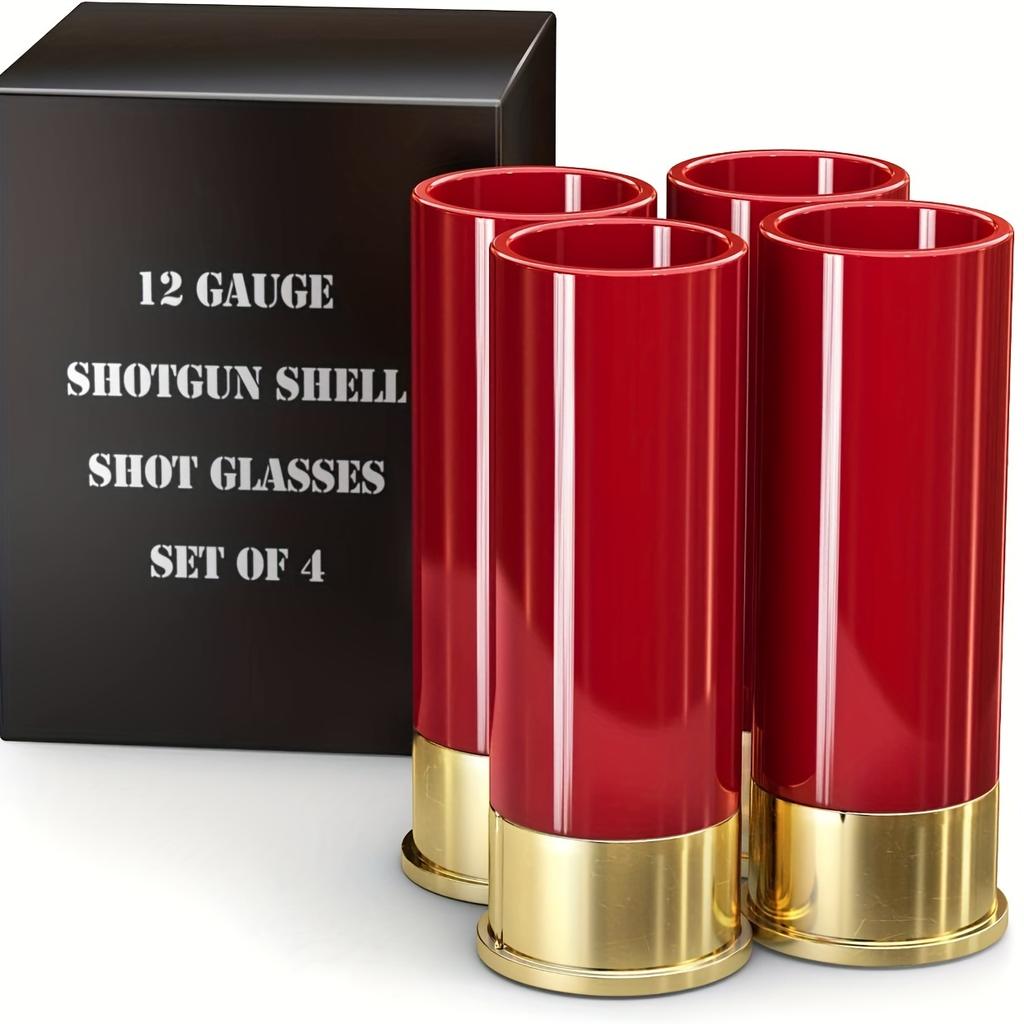 4pcs/lot Shot Glass 12GA Bullet Glass, Liquor Glass, Tongue Wine Glass, 12 Gauge Cup