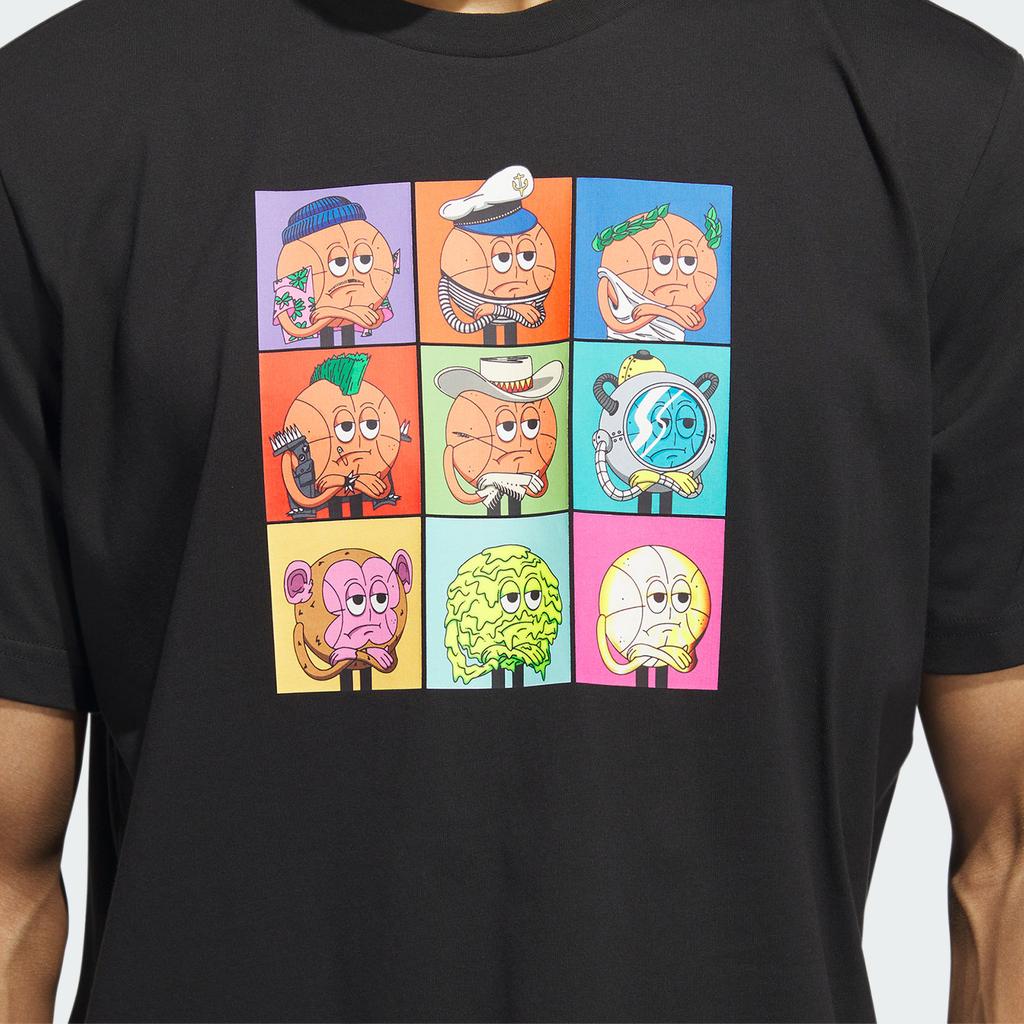 Adidas Спортивная футболка с принтом Metaverse Little Stripe, мужские топы, черные IM4631