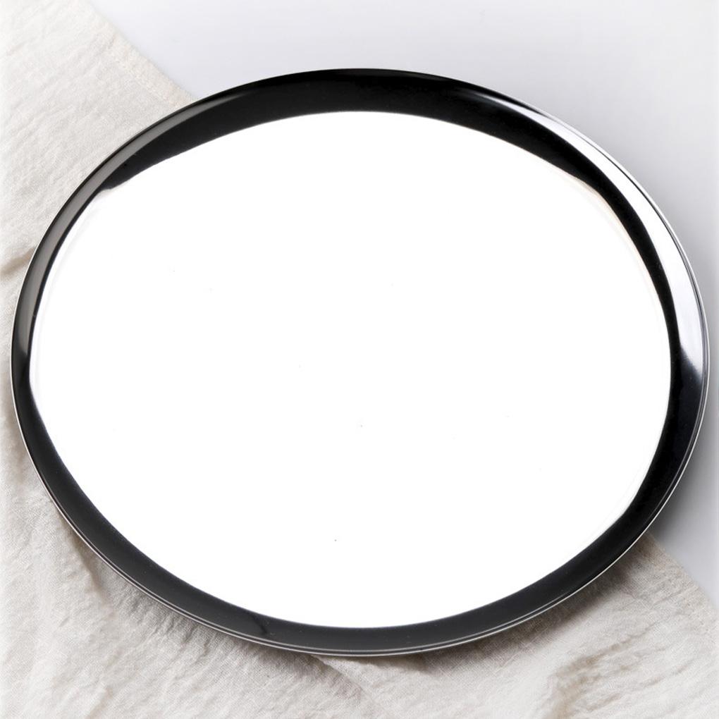 Jewelry Display Plate Earrings Bracelet Cosmetics Tray Fruit Dessert Storage Dish Mirror Polished Reusable Dresser Holder