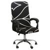Office Computer Chair Cover Dust-proof, Geometry Stretch Printed, Elastic Game Chair Slipcover, Rotatable Armchair Protector,M/L