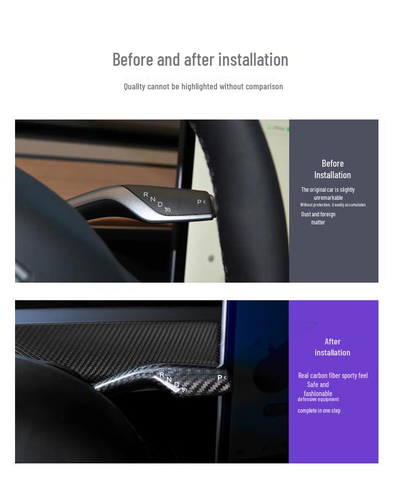 Real Carbon Fiber Center Console Trim for Tesla Model 3/Y
